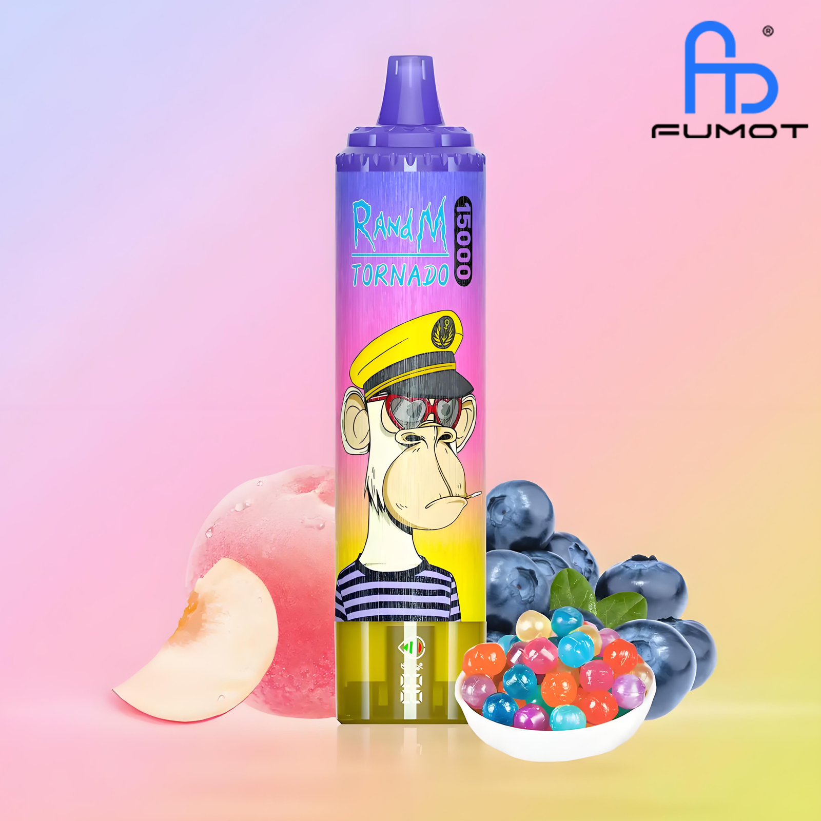 Peach blueberry candy